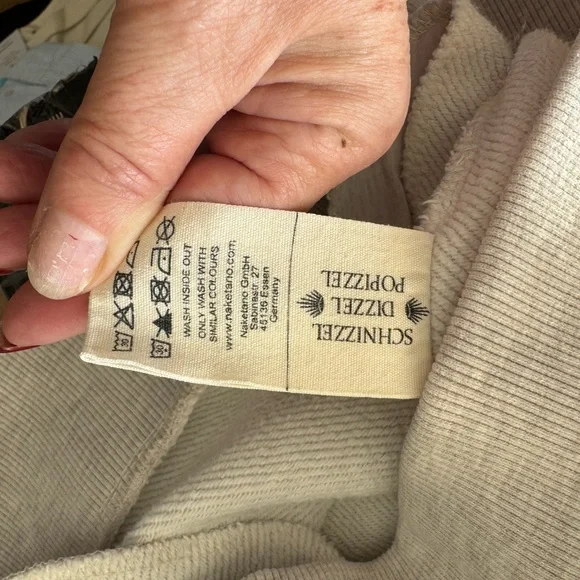 Naketano Oatmeal Heather Hoodie Sweatshirt with rope details - Picture 13 of 16